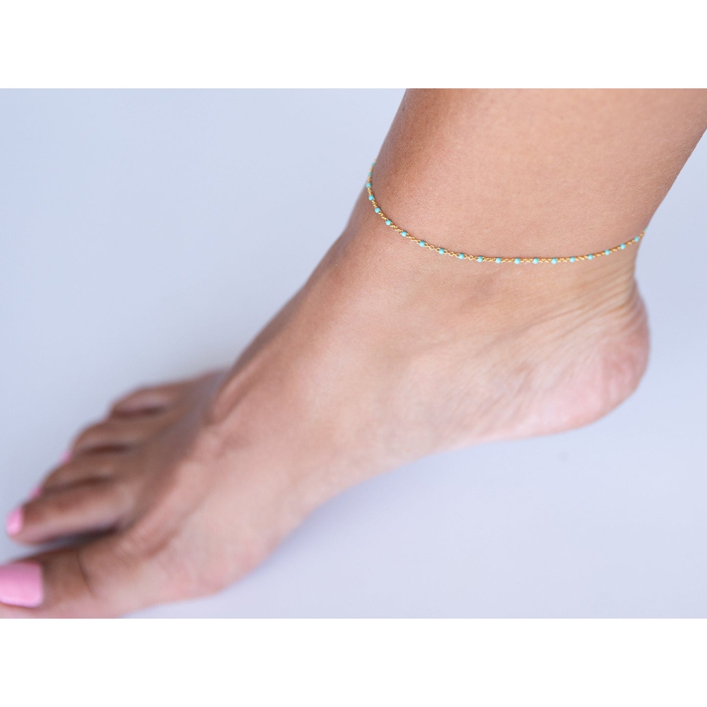 Zara Anklet- Turquoise