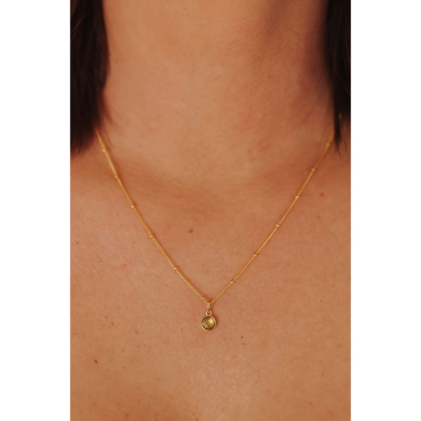 August Birthstone Necklace