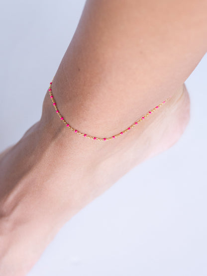 Zara Anklet- Pink