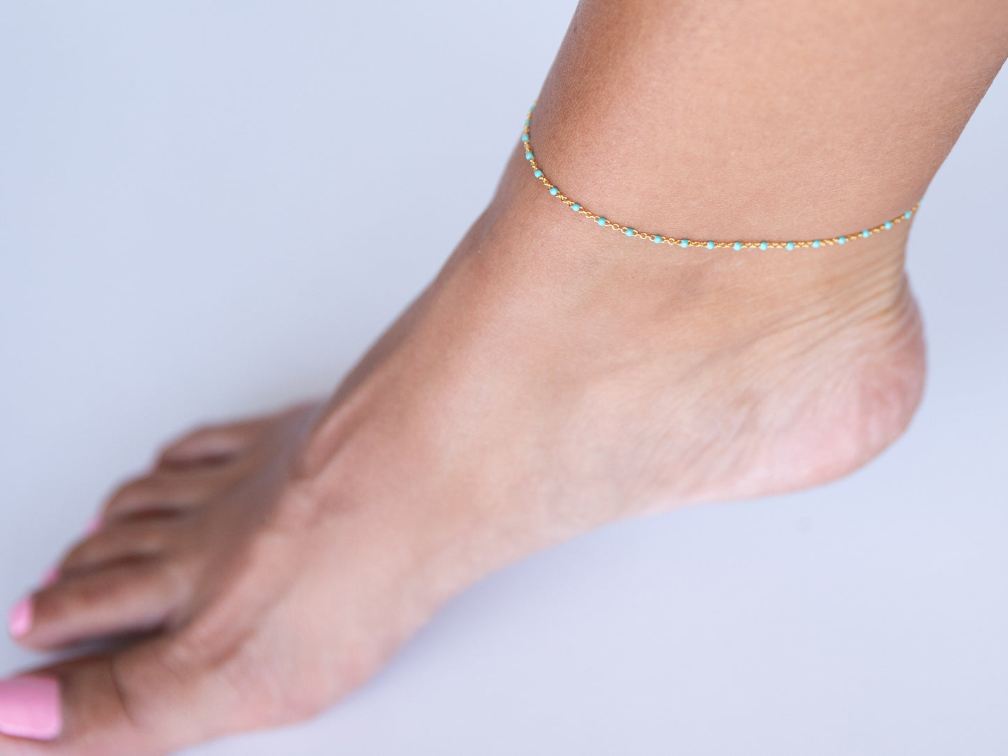 Zara Anklet- Turquoise